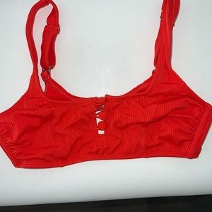 Orangey Red Swim Top